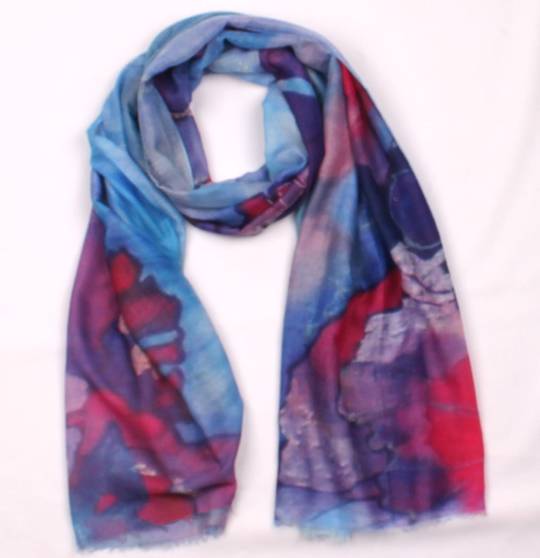 Alice & Lily printed  scarf blue Style:SC/4568/BLU